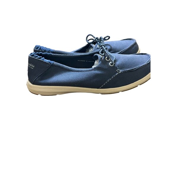 Columbia BL4611-469 Blue Delray Canvas Boat Shoes Canvas Slip On Fishing Sz 10 - Picture 3 of 6